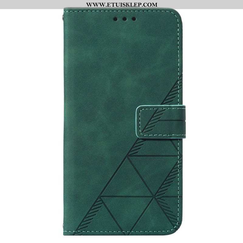 Etui Folio do Xiaomi 12 Lite Trójkąty Ze Smyczą